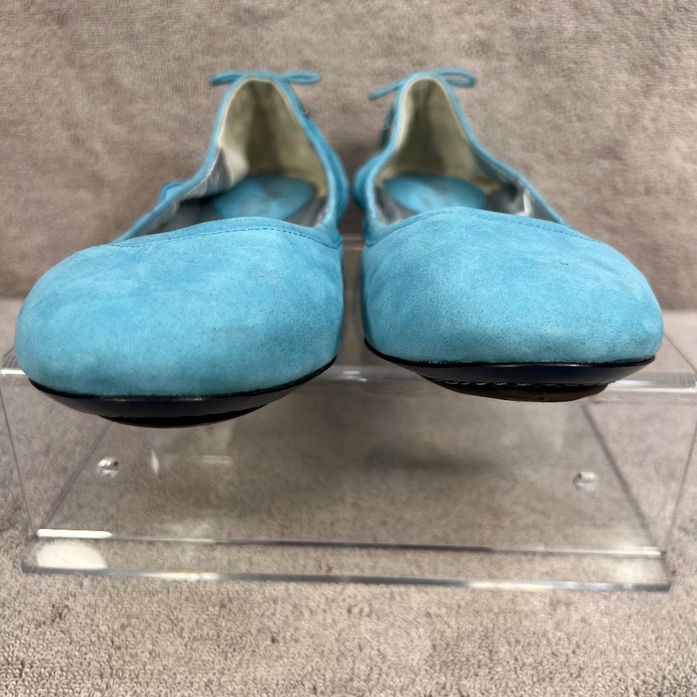 Maria Shariapova Cole Haan Nike Air Corset Lace Up Teal Ballet Flats 10B Preppy - Picture 4 of 12